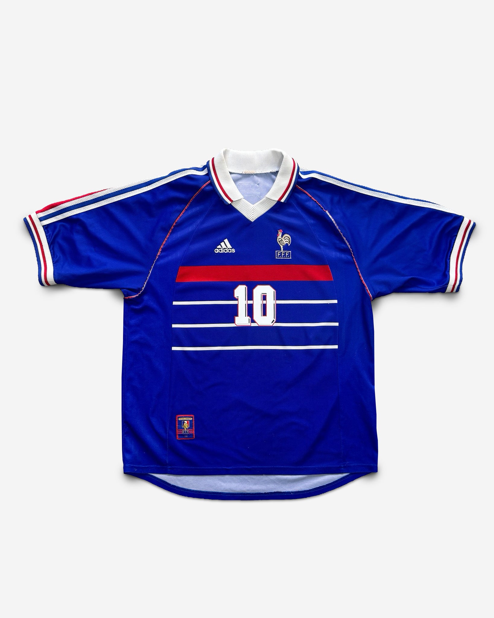 Camiseta Vintage Adidas Francia 1998 1ª Zidane #10 *Muy Bueno*