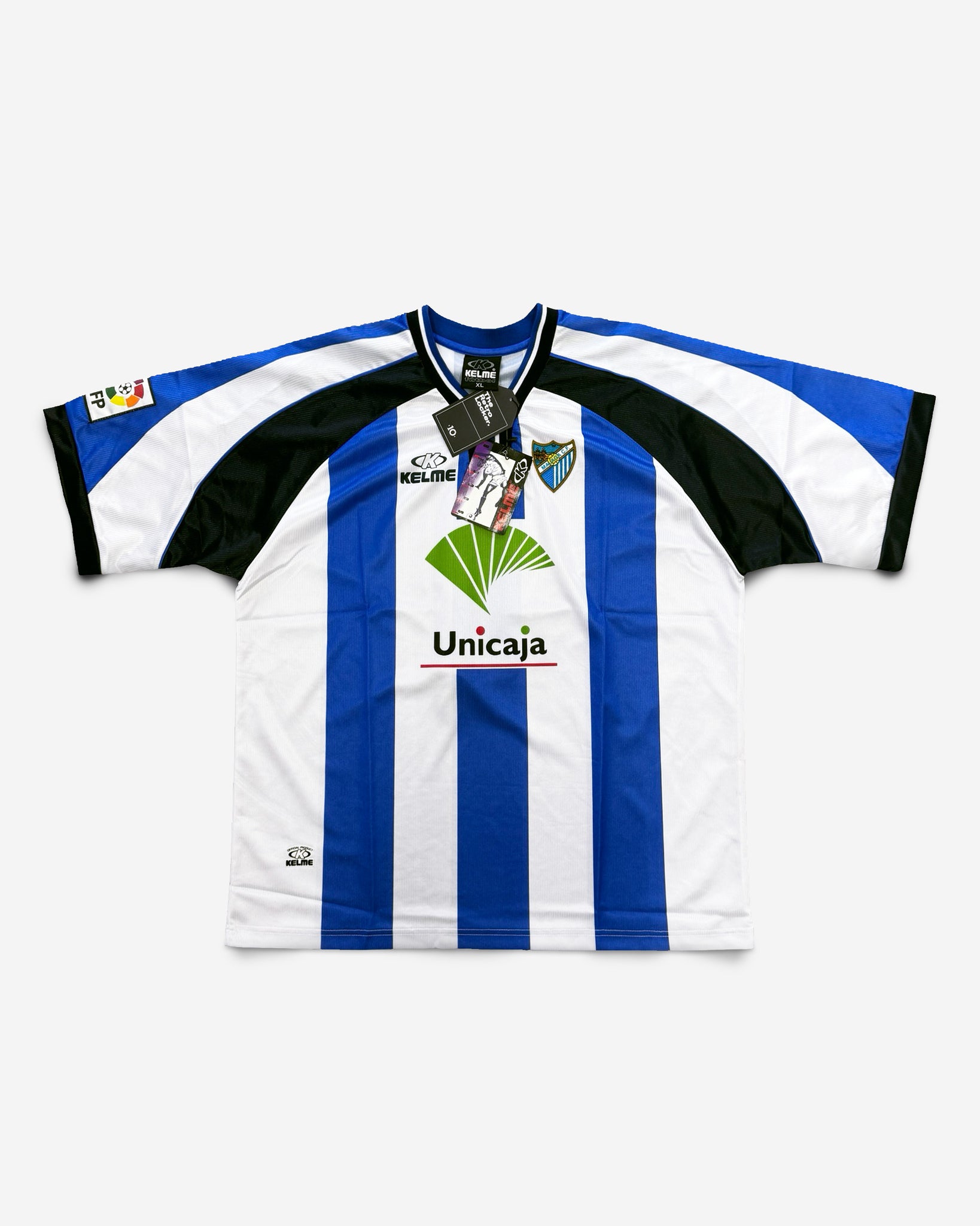 Camiseta Vintage Kelme Málaga 1999/2000 1ª Darío Silva #9 *Nueva con Etiquetas*