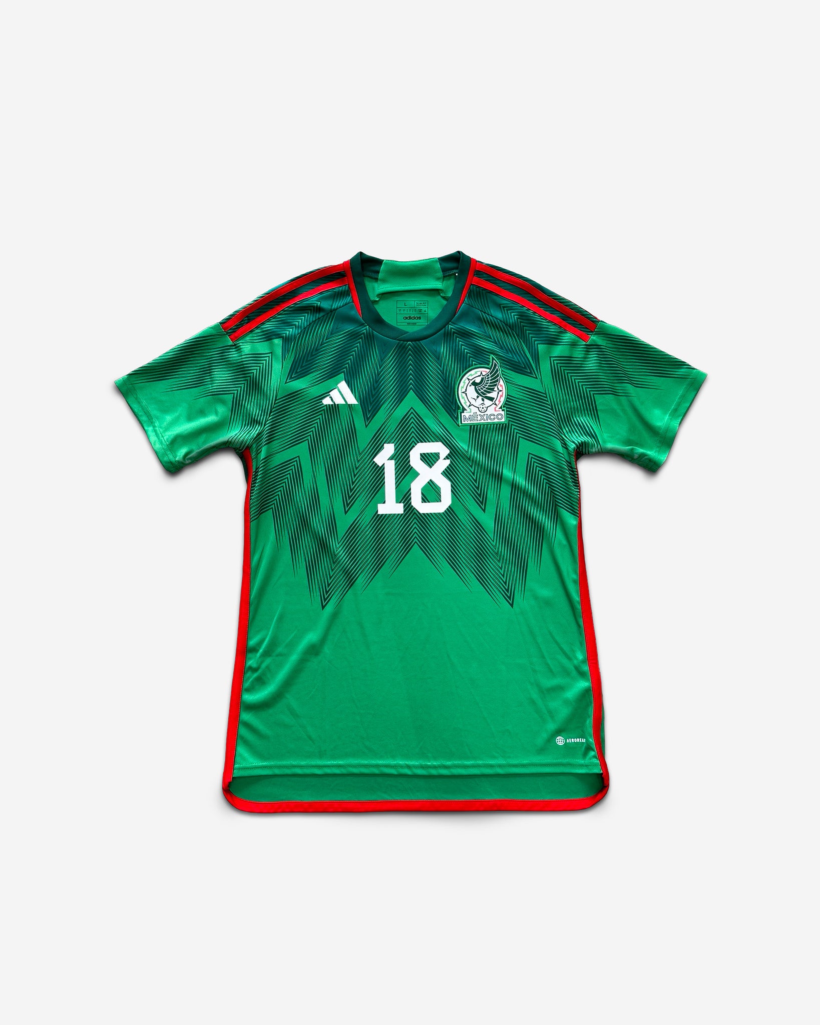 Camiseta Adidas Mexico 2022 1ª Equipación GUARDADO #18 ¨L¨