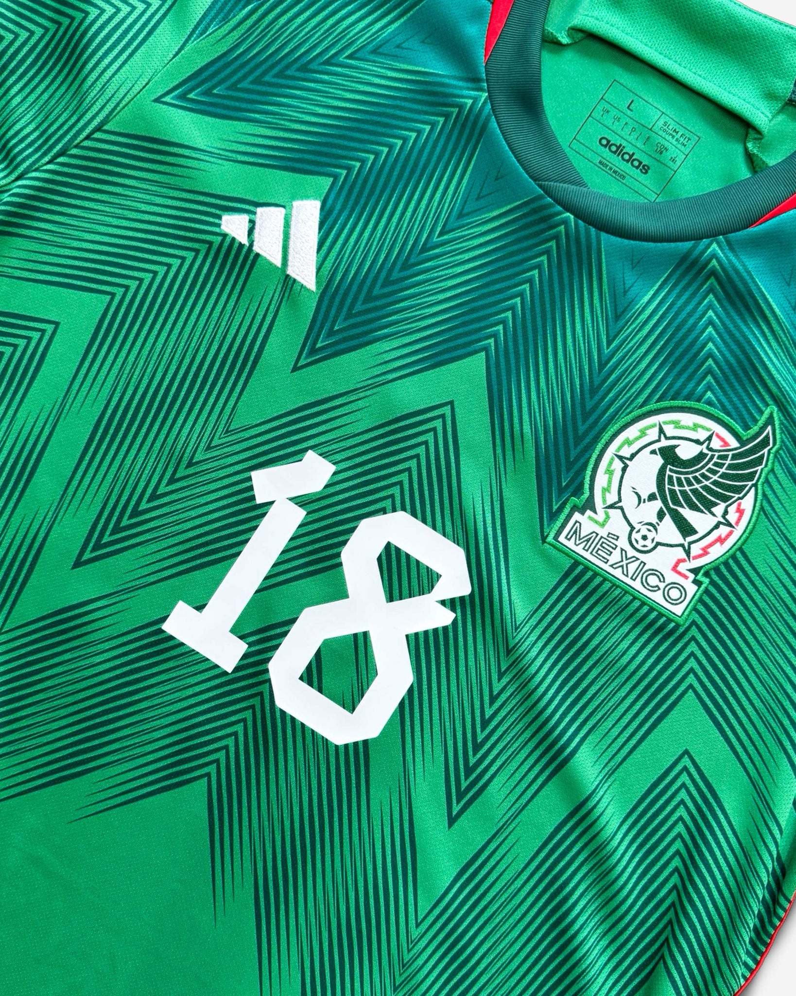 Camiseta Adidas Mexico 2022 1ª Equipación GUARDADO #18 ¨L¨