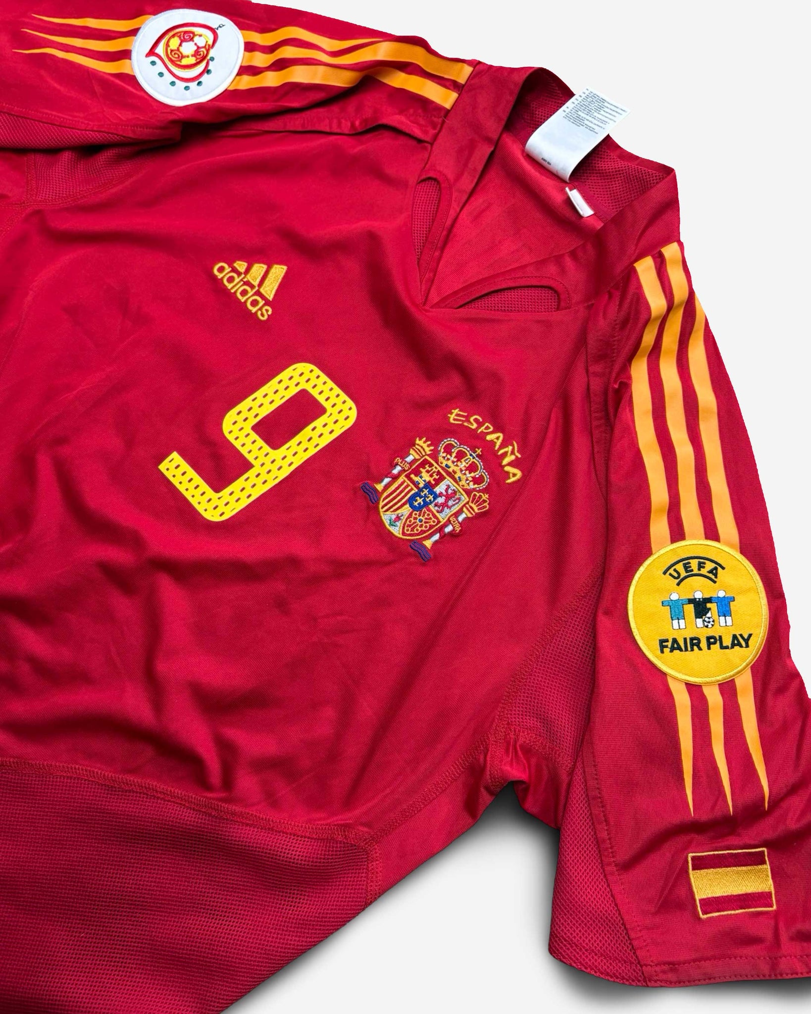 Camiseta Vintage Adidas España 2004 1ª Torres #9 *Excelente*